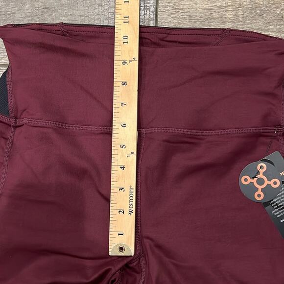 NWT Tommie Copper Women's Lower Back Support Leggings Burgundy Size L - Picture 6 of 12